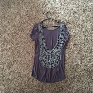 Bke Red Open Back Top